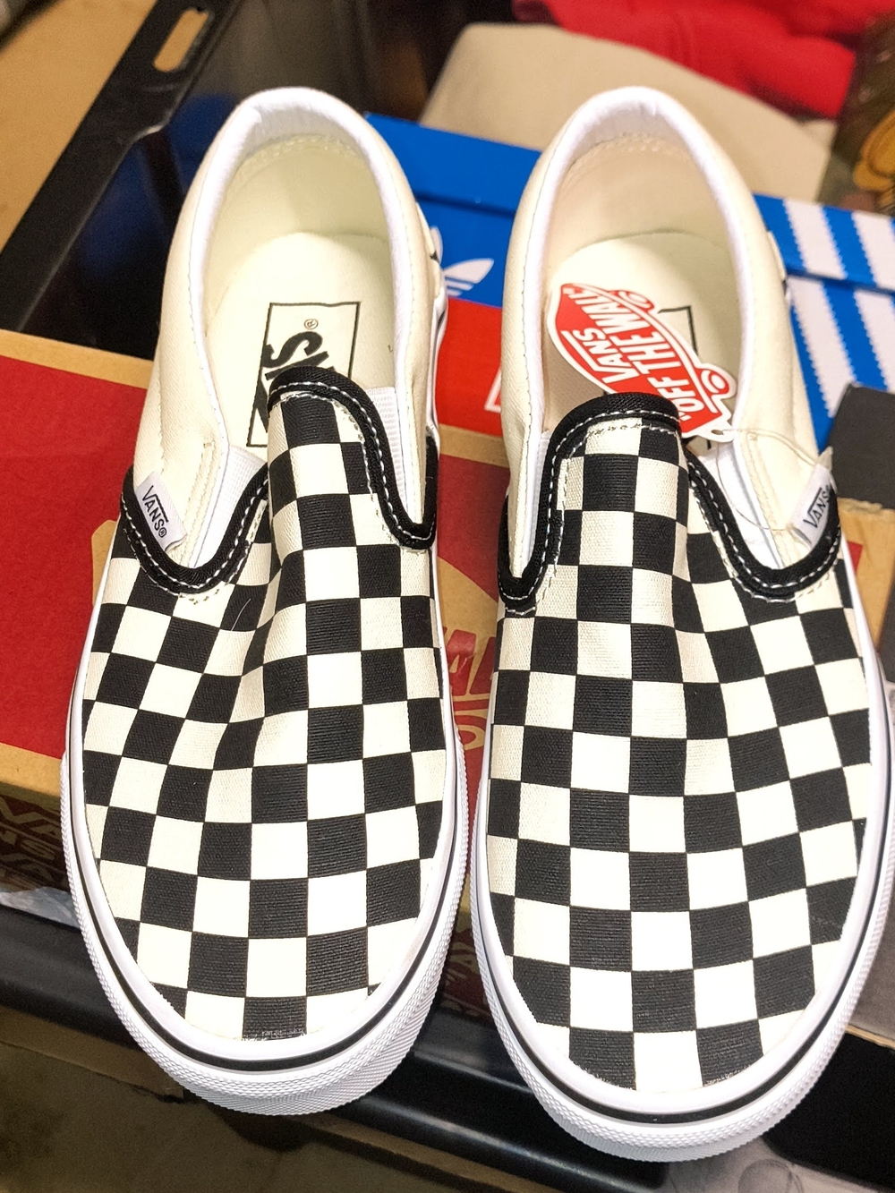 Vans Black & White Checkerboard Classic Slip-On